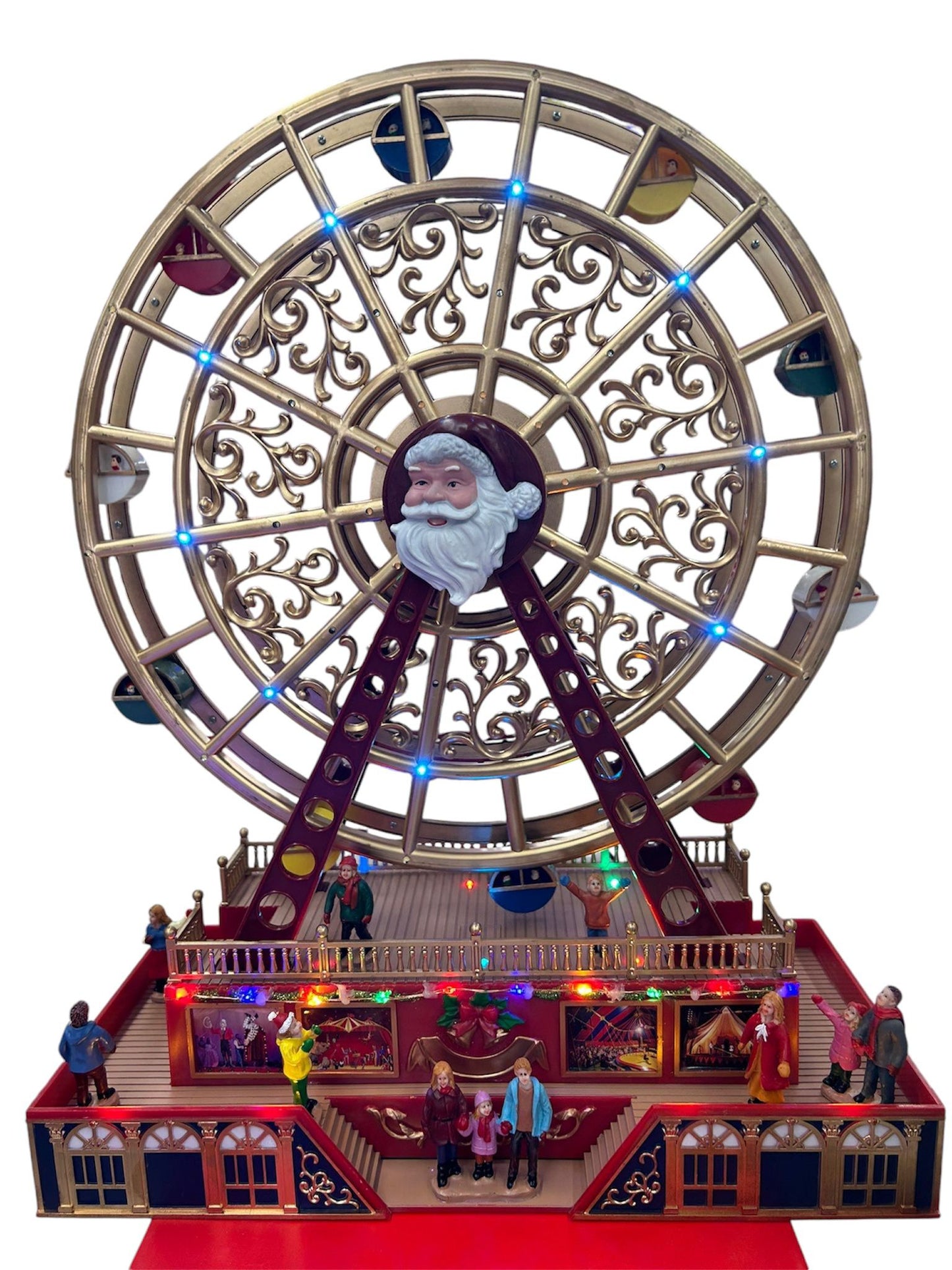 Ruota panoramica gigante decorazione per villaggio di Natale con luc