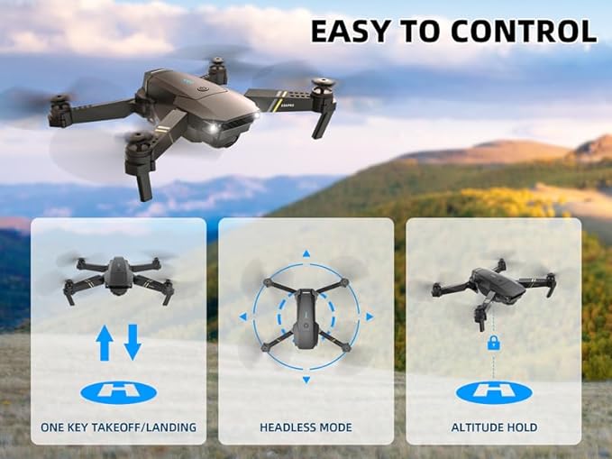 Drone 998 PRO Pieghevole con Telecamera Telecomando FPV Wi Fi APP per Principianti e Ragazzi