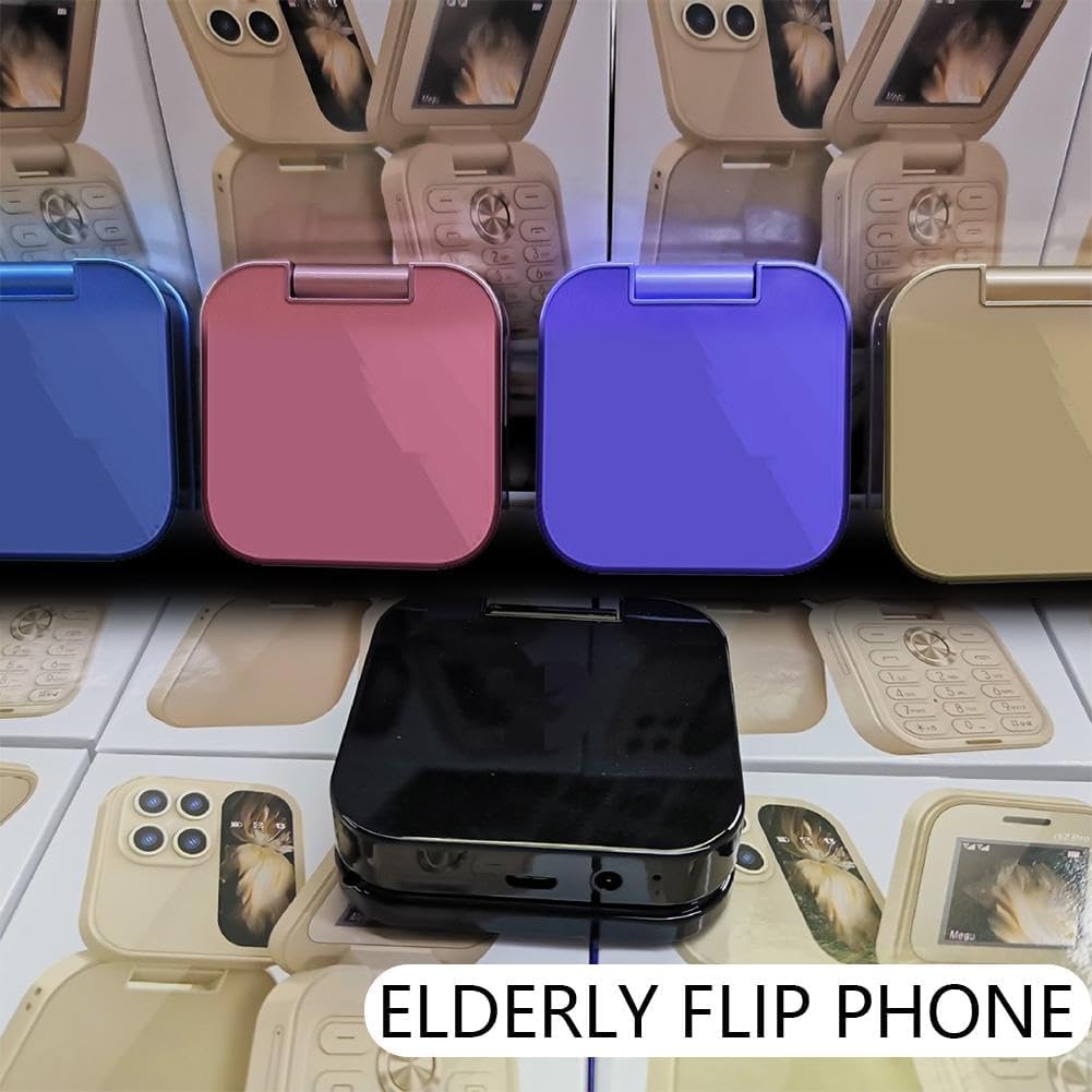 17 PRO - Mini telefono cellulare pieghevole, con radio FM, voce magica, lista nera, vibrazione, 2 schede SIM, piccolo display pieghevole, facile da usare