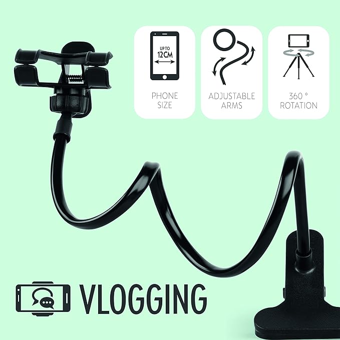 Supporto per telefono flessibile con clip | Design con aggancio a clip