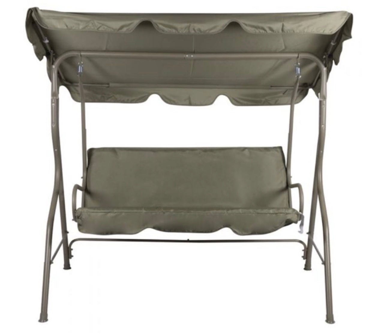 Panchina a Dondolo da Giardino Bianco Crema 170x110x153 cm