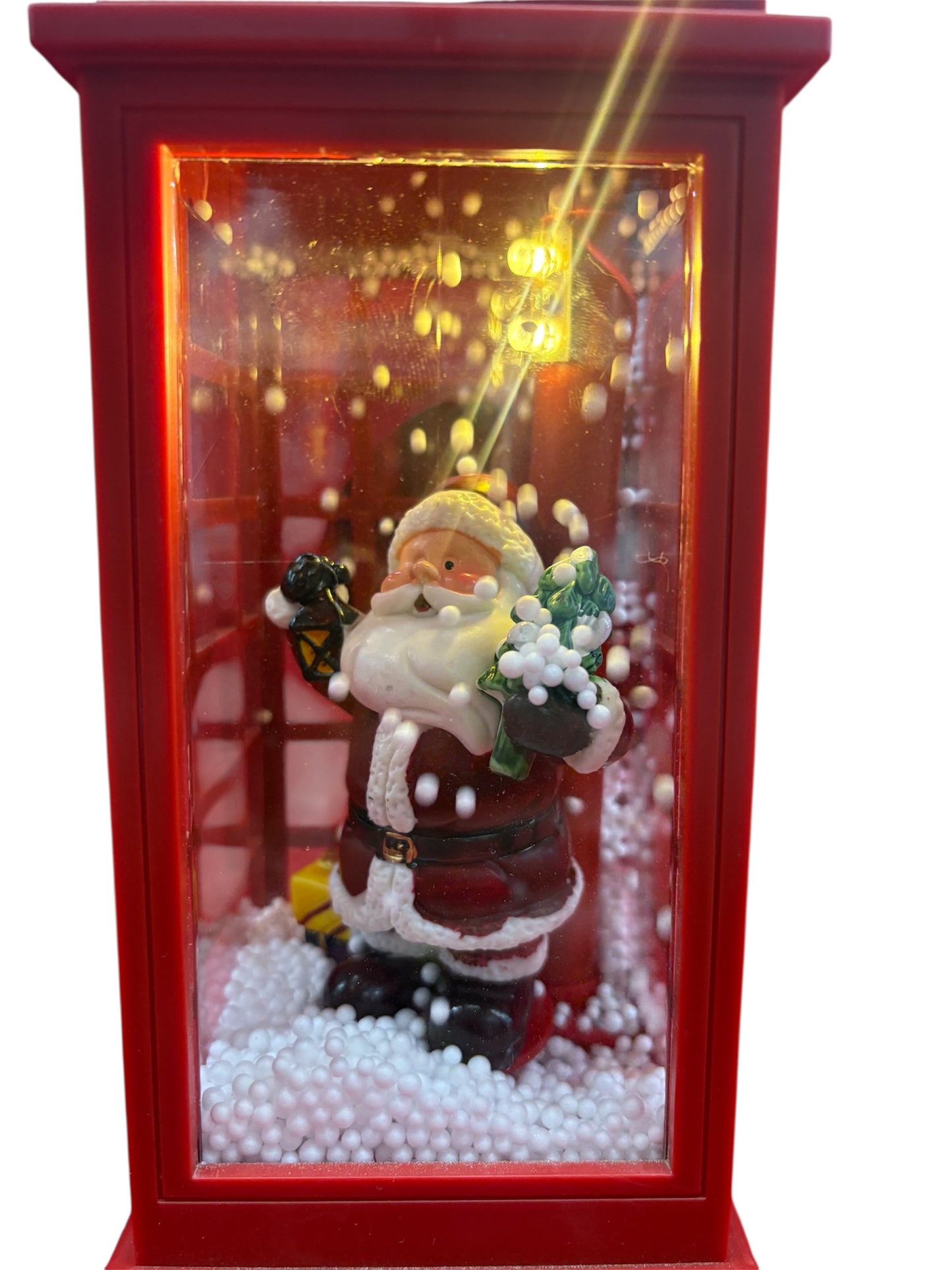 Decorazione natalizia Cabina telefonica con LED e Musica