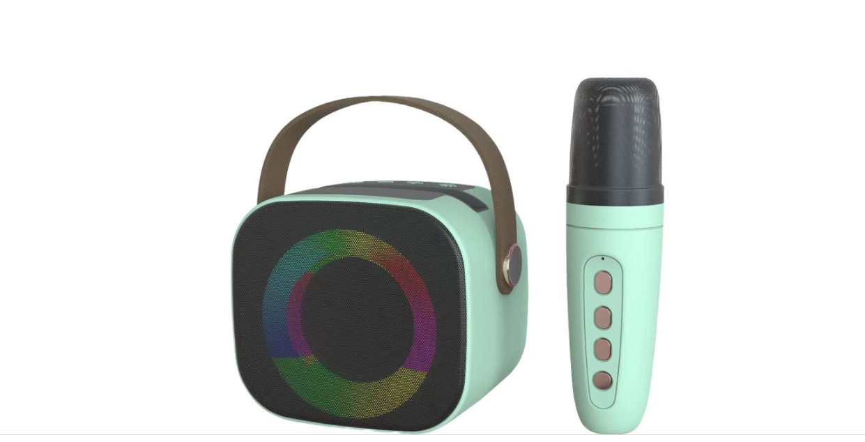 Mini Portable Wireless Bluetooth Speaker With Karaoke Microphone RGB Light