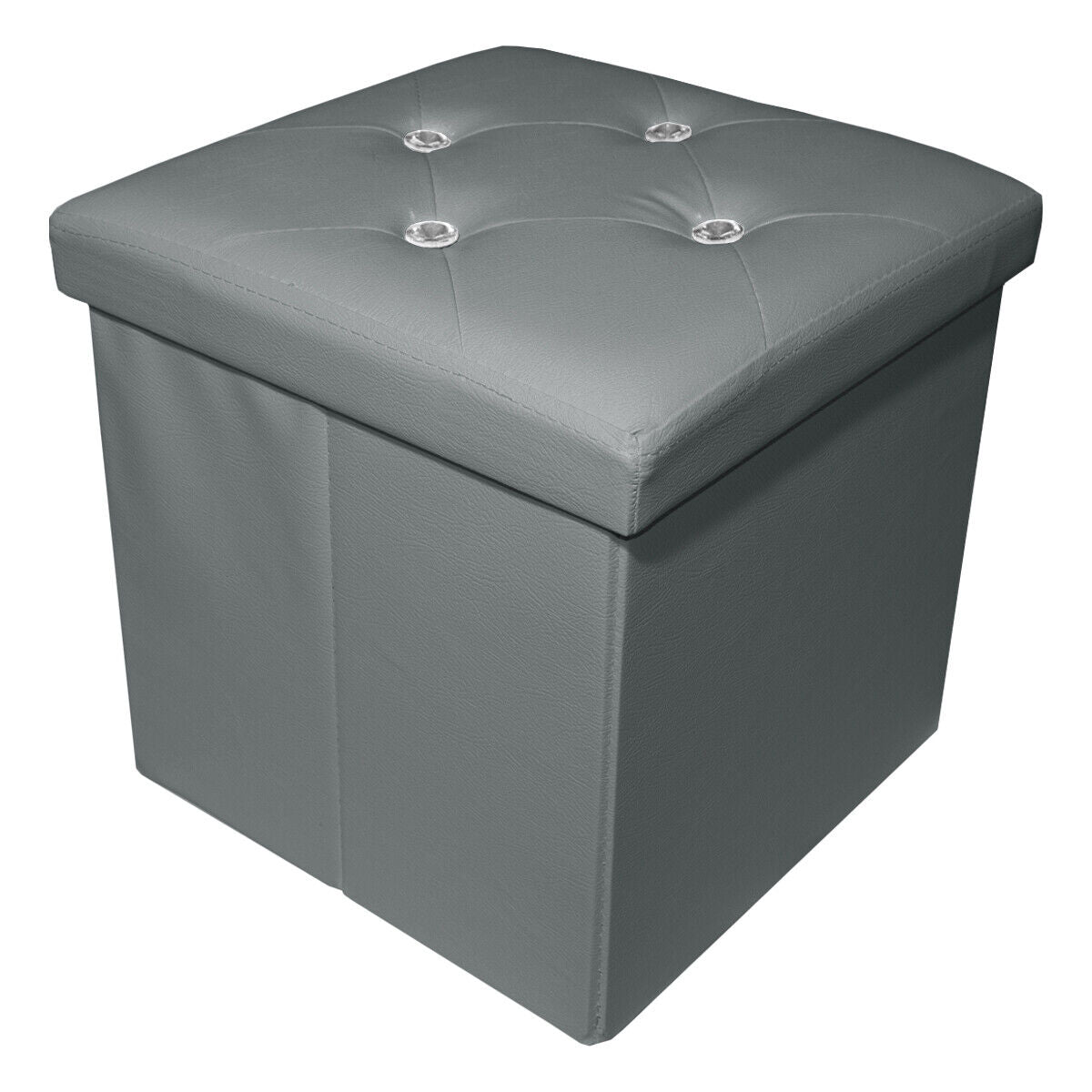 Pouf Contenitore Ecopelle Swarovski Panca