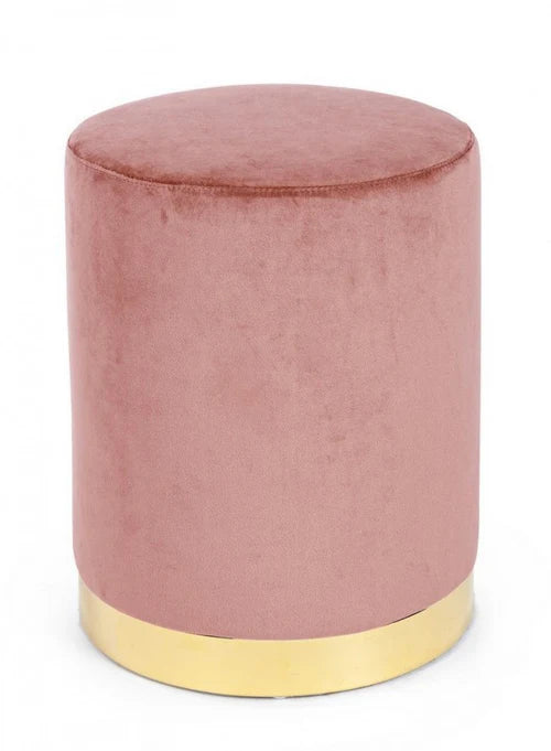 POUF POGGIAPIEDI CILINDRO VELVET IN VELLUTO UNITO