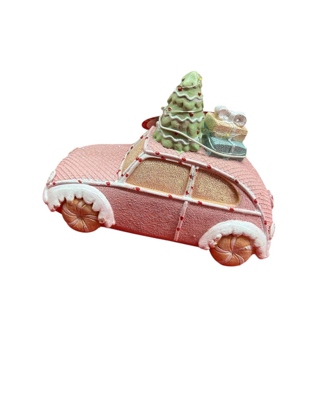 decorativa di Natale auto  Beige Rosa