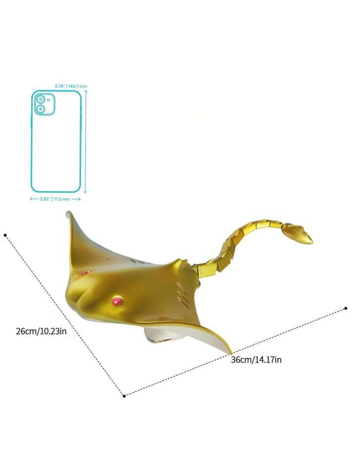 Giocattolo Manta Ray telecomandato, raggio del diavolo ad alta simulazione 2.4G per piscina, vasca da bagno o lago, giocattoli per barche RC da nuoto per 6+
