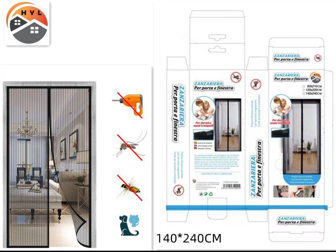 ZANZARIERA PER PORTA & FINESTRA