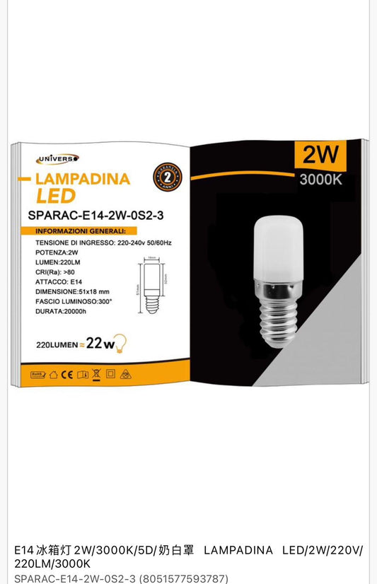 Lampadina Led SPARAC-E14-2W-0S2-3