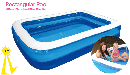 Piscina 262cm x 175cm x 50cm(+103in x 69in x 20in)