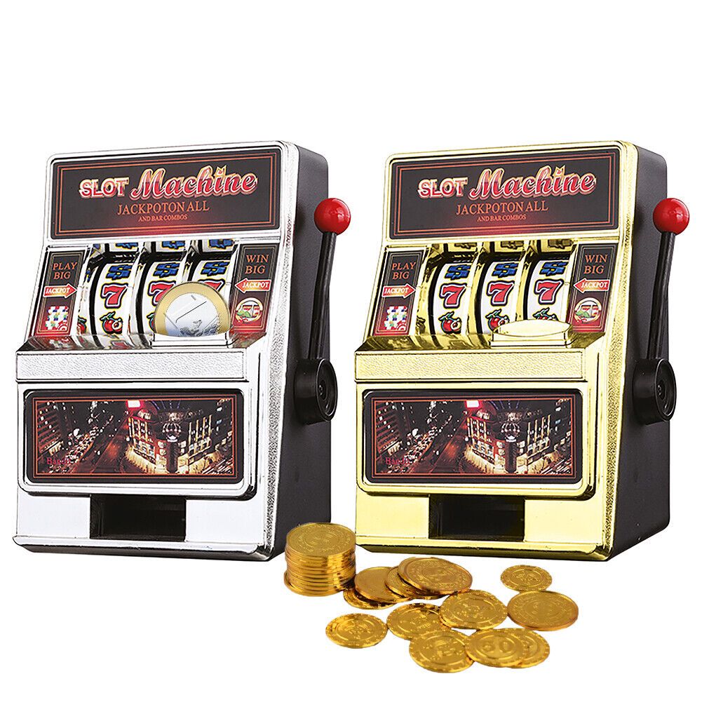 Gioco & Salvadanaio Slot Machine con Leva Stile Las Vegas Gioco Arcade Idea Regalo