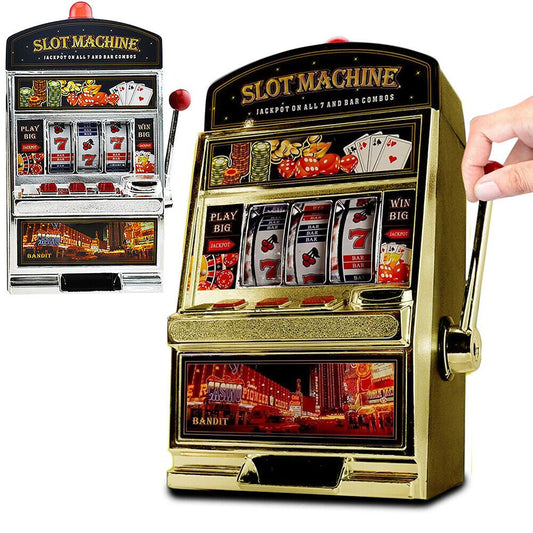 Gioco & Salvadanaio Slot Machine con Leva Stile Las Vegas Gioco Arcade Idea Regalo