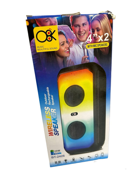 ltoparlante Bluetooth portatile Stereo di grande potenza Subwoofer altoparlanti per feste con microfono famiglia Karaoke USB