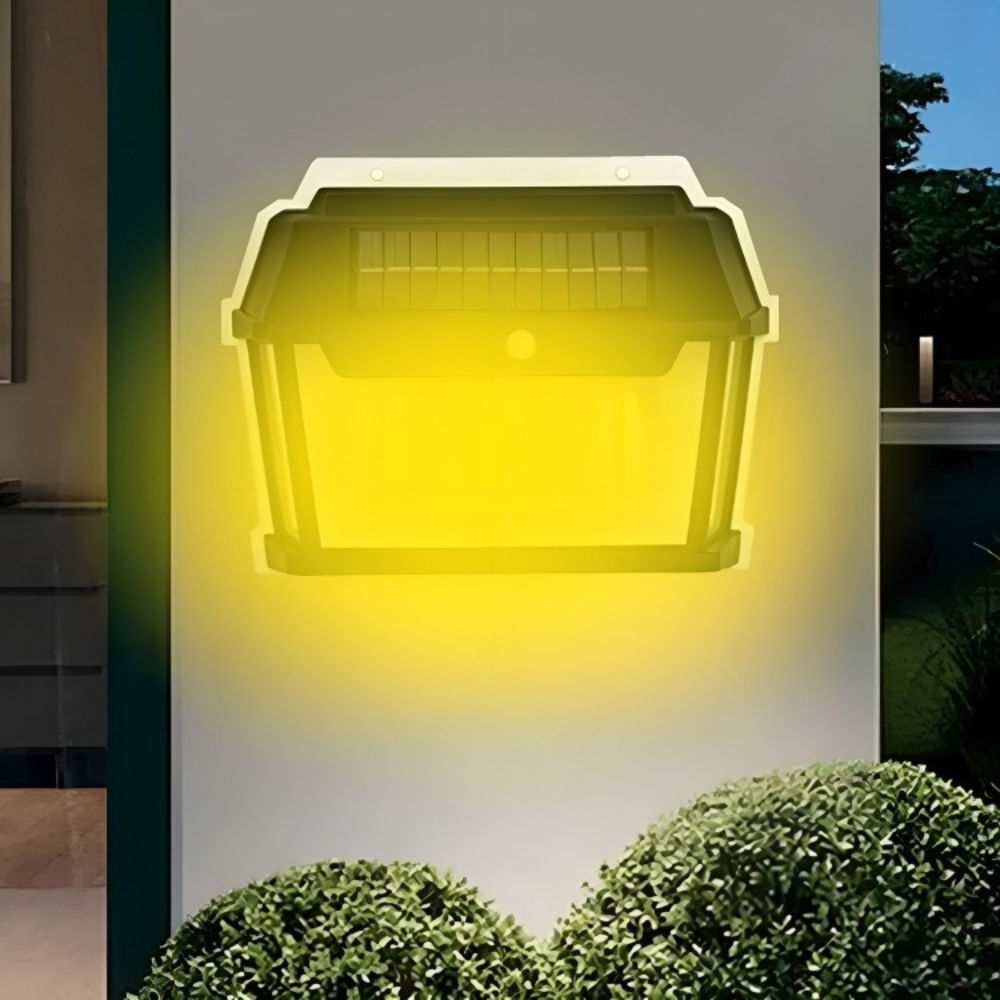 Lampada da Parete Sensore Crepuscolare e Movimento Luce Calda Solari 3 Lampadine LED