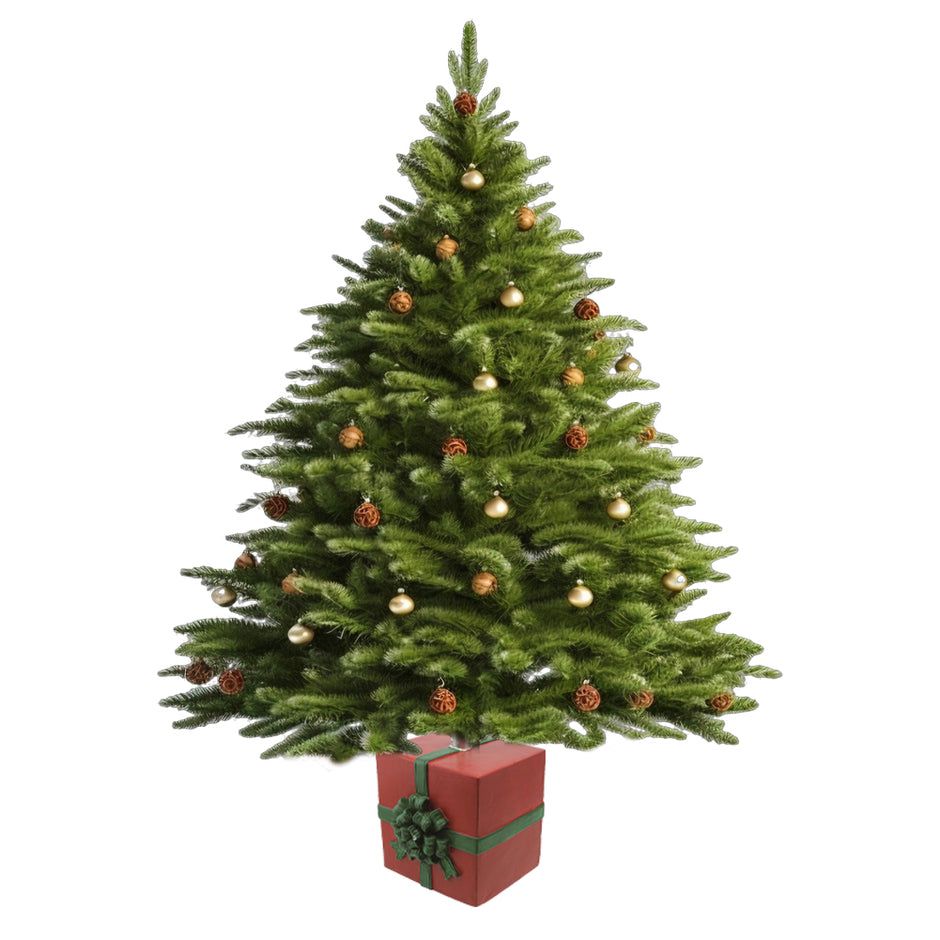 Base Albero di Natale a Forma di Pacco Regalo con Supporto Universale 26x24x32cm