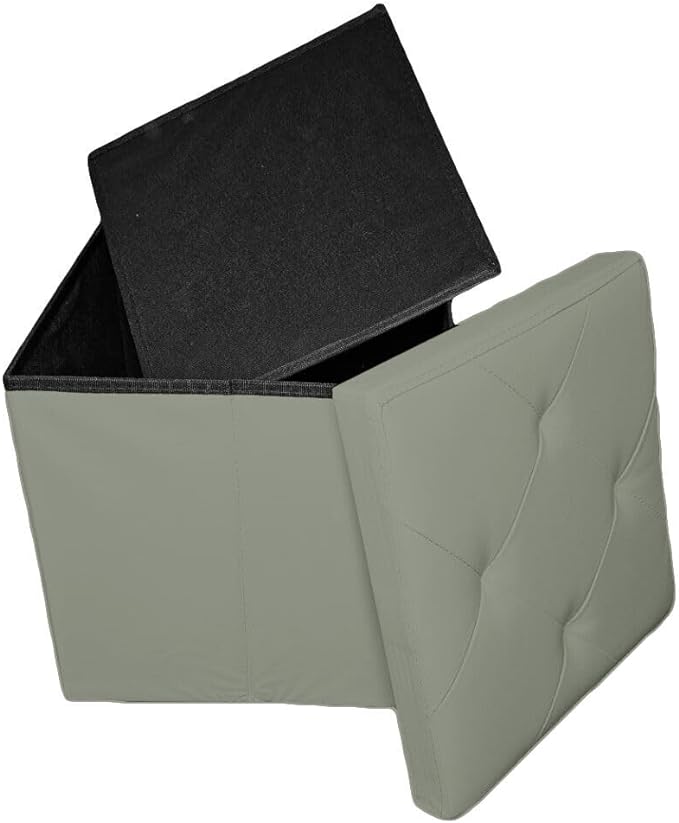 Pouf  Contenitore Ecopelle Swarovski Panca
