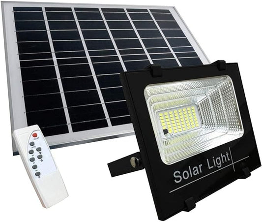 Faro 1000W A Led Smd Con Pannello Solare E Sensore Crepuscolare Con Telecomando