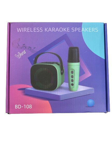 Mini Portable Wireless Bluetooth Speaker With Karaoke Microphone RGB Light