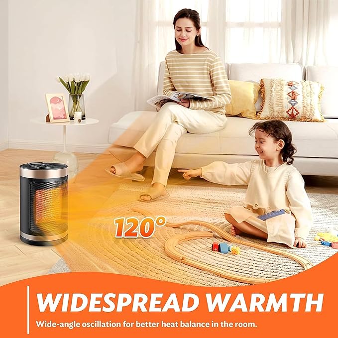 termoventilatore Riscaldatore elettrico con ventola, riscaldatore elettrico portatile