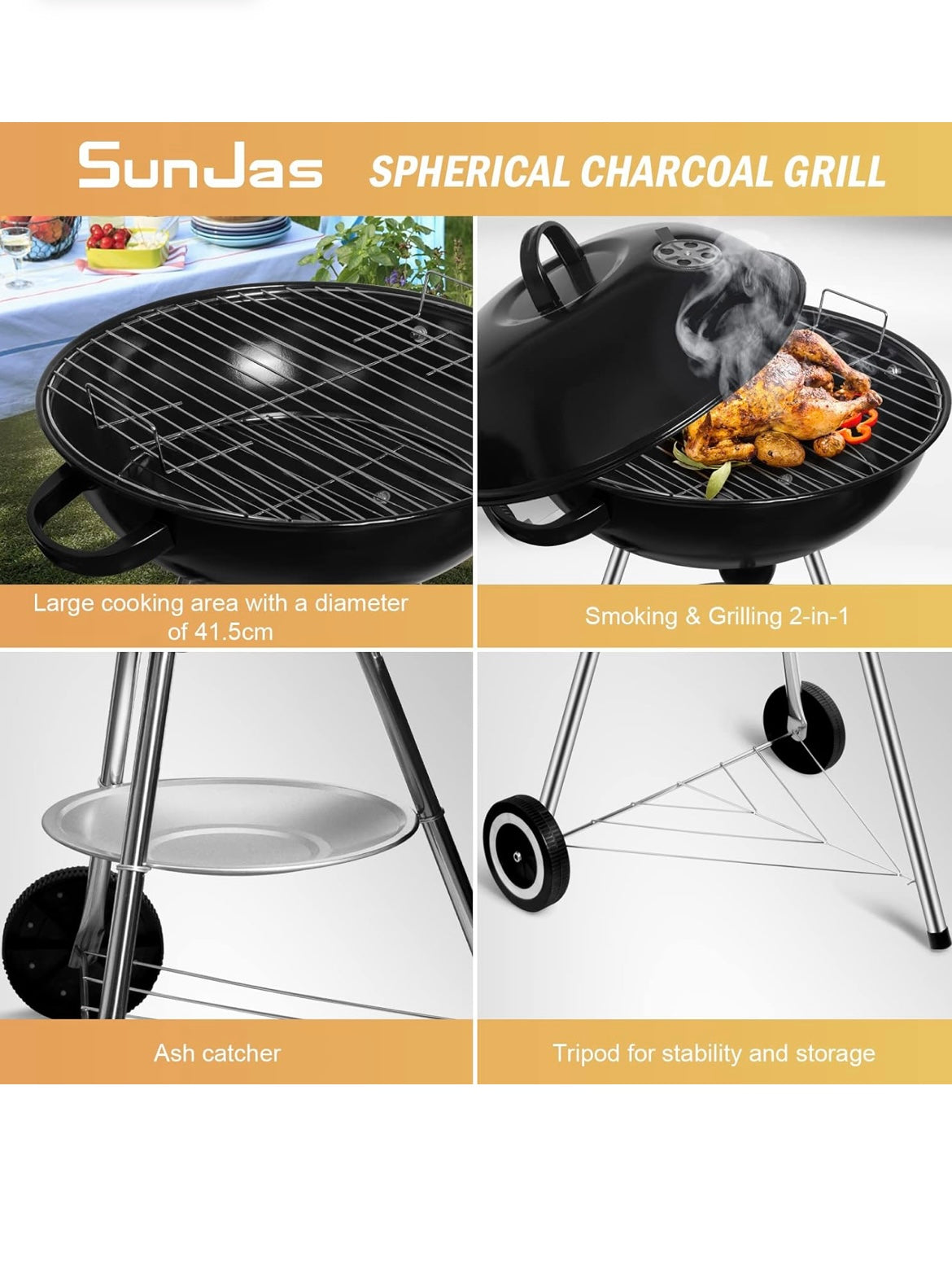 Barbecue Grill Griglia Carbone BBQ in Ferro 95x58