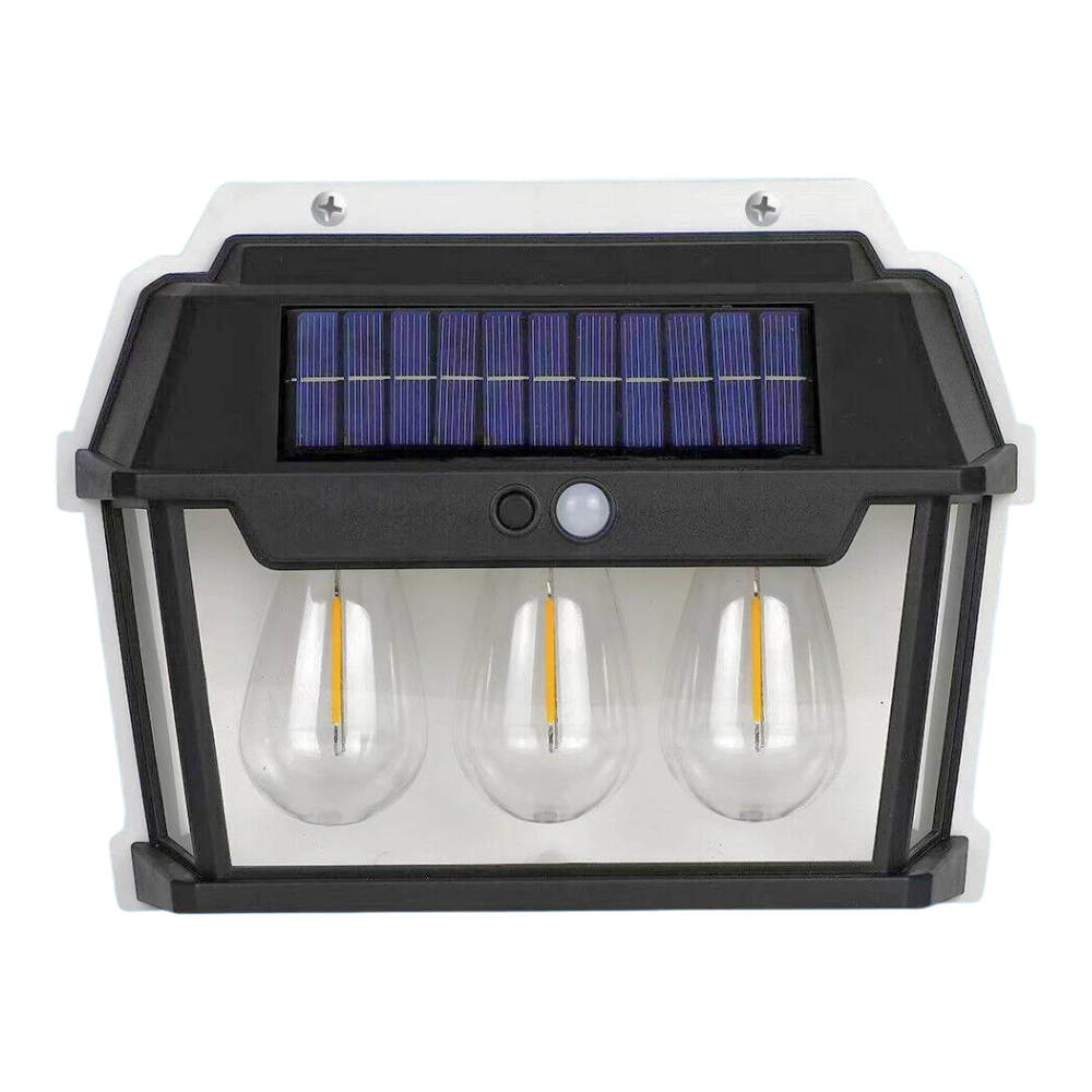 Lampada da Parete Sensore Crepuscolare e Movimento Luce Calda Solari 3 Lampadine LED