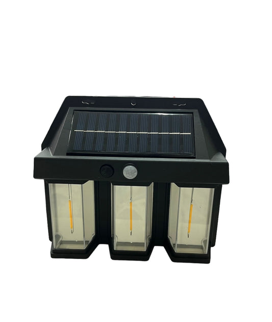 Lampada da Parete Sensore Crepuscolare e Movimento Luce Calda Solare 3 Lampadine LED
