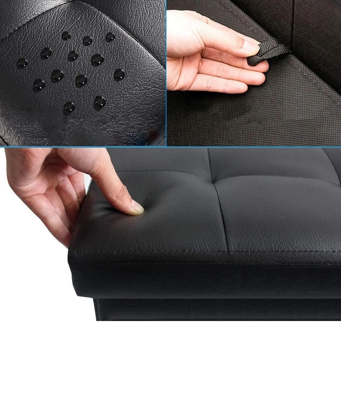 POUF CONTENITORE ECOPELLE PANCA