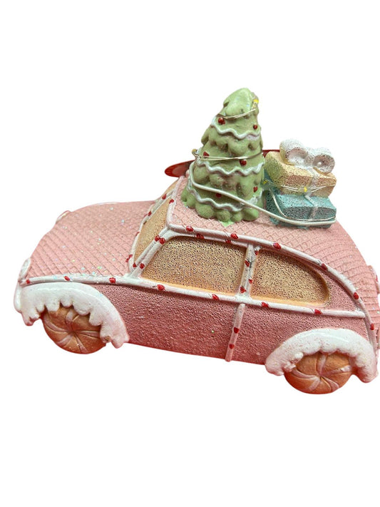 decorativa di Natale auto  Beige Rosa