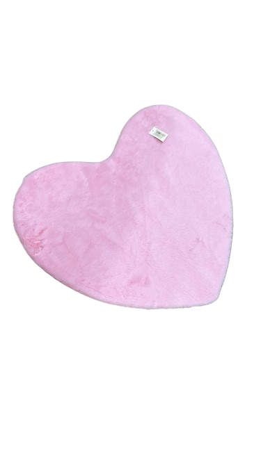 Tappeto in finta pelliccia, a forma di cuore