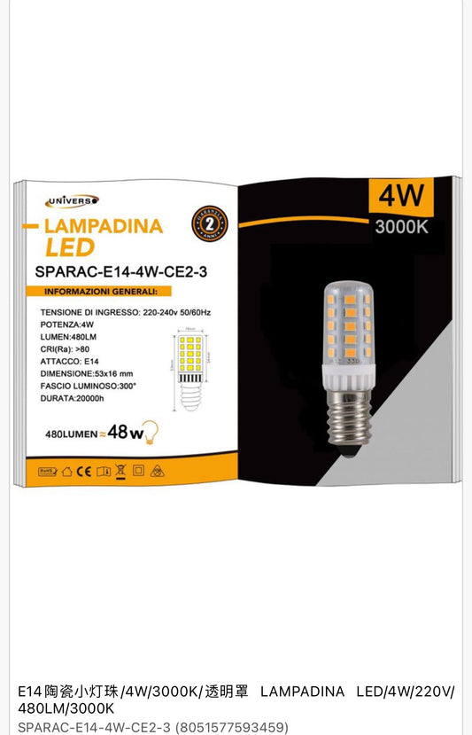 LAMPADINA LED
SPARAC-E14-4W-CE2-3