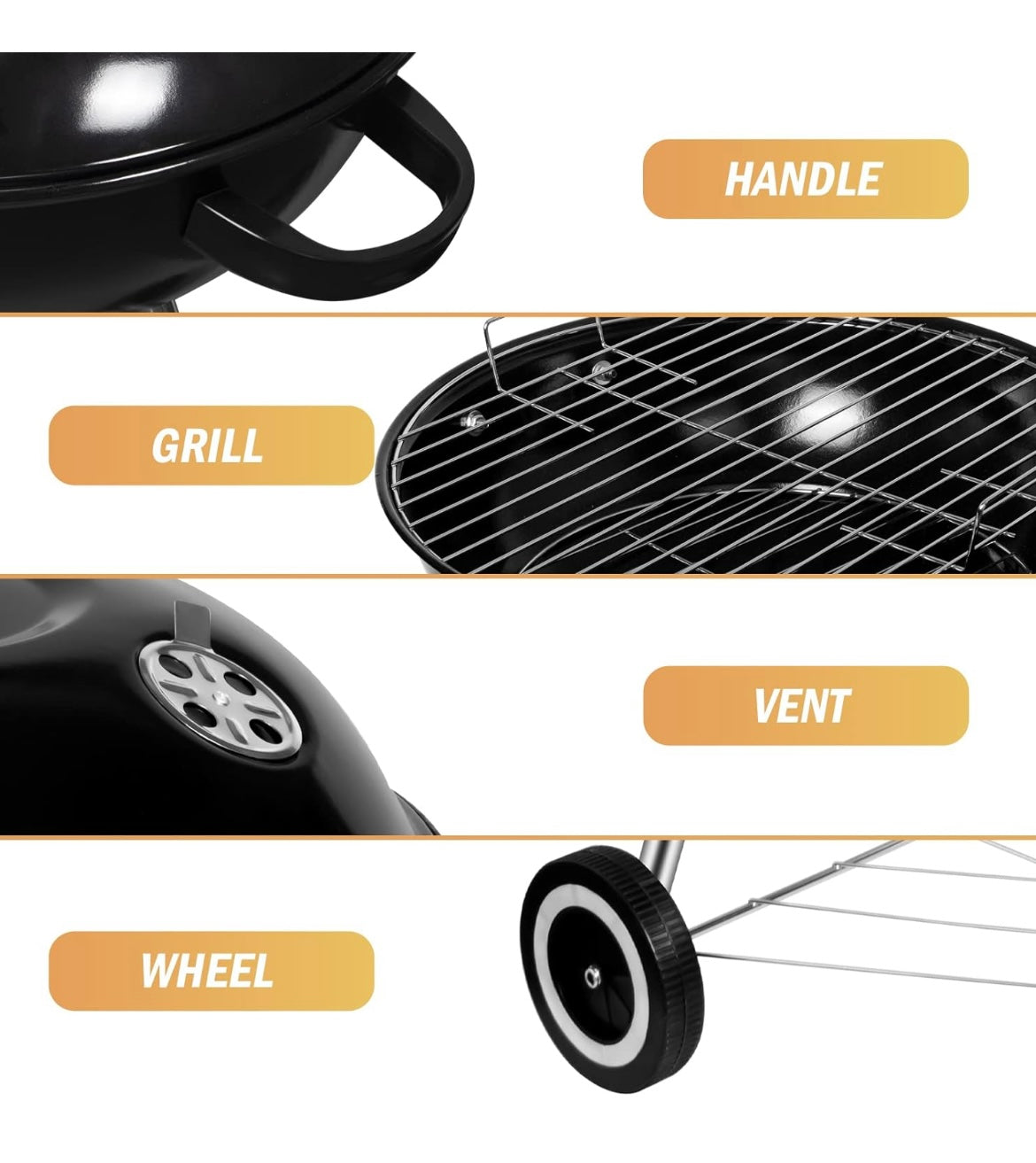 Barbecue Grill Griglia Carbone BBQ in Ferro 95x58