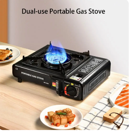 Fornello a Gas fornello a Gas portatile a doppio uso fornello a cassetta fortemente compatibile Mini fornello da campeggio bruciatore fornitura da campeggio