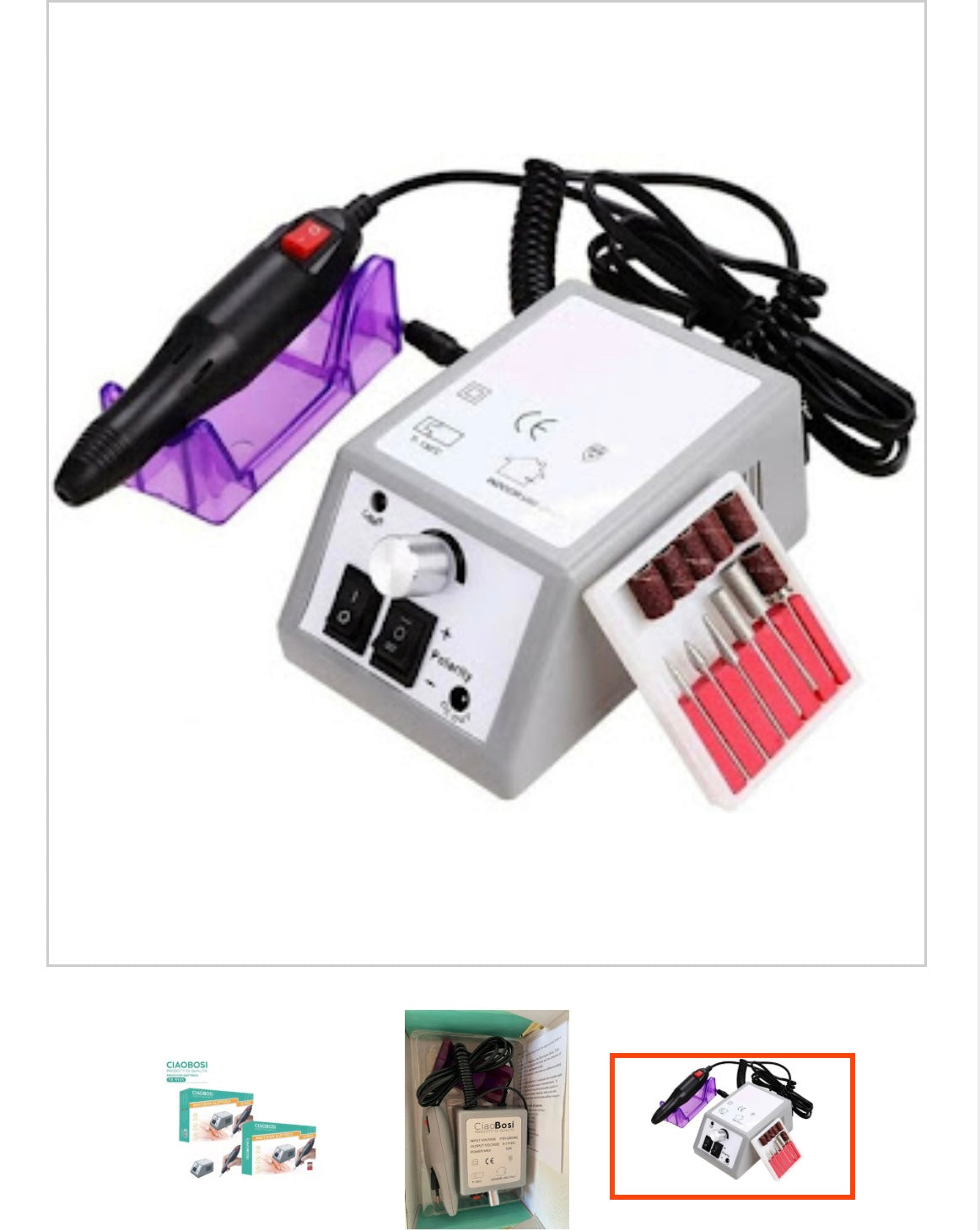 Macchina per cura delle unghie elettrica