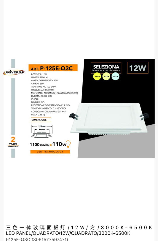 Pannello Led P-125E-Q3C