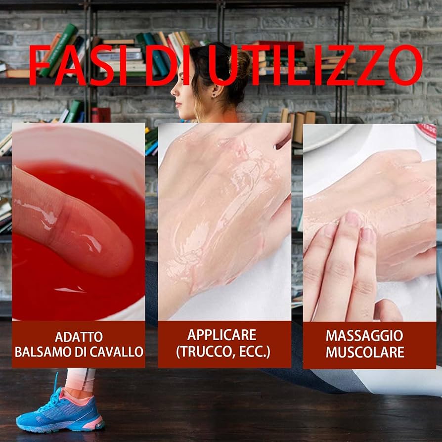 Balsamo del cavallo riscaldante, extra forte, gel massaggiante - Rimedio naturale per il sollievo muscolare