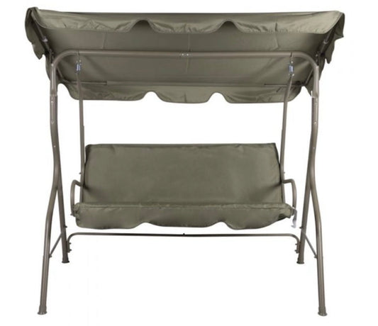 Panchina a Dondolo da Giardino Bianco Crema 170x110x153 cm