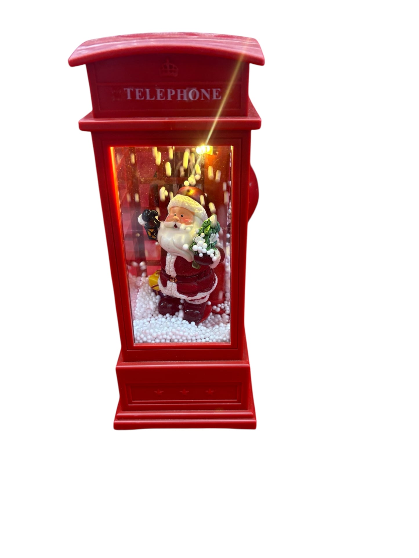 Decorazione natalizia  Cabina telefonica con LED e Musica