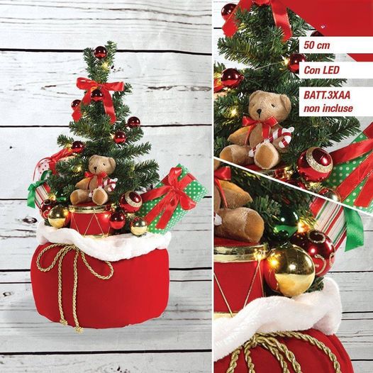 ALBERELLO CON ORSETTO LED 50 CM