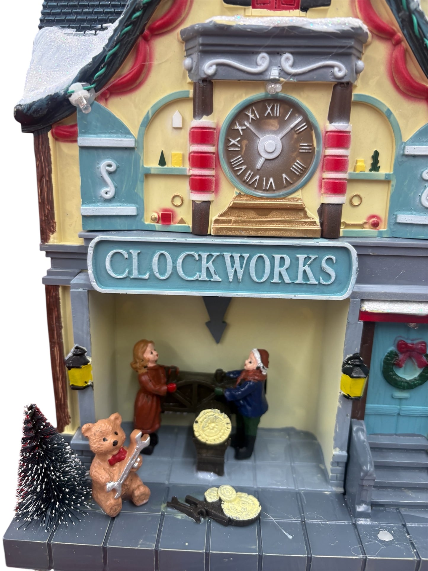 Cassette natalizie per villaggio di babbo natale con musica e led