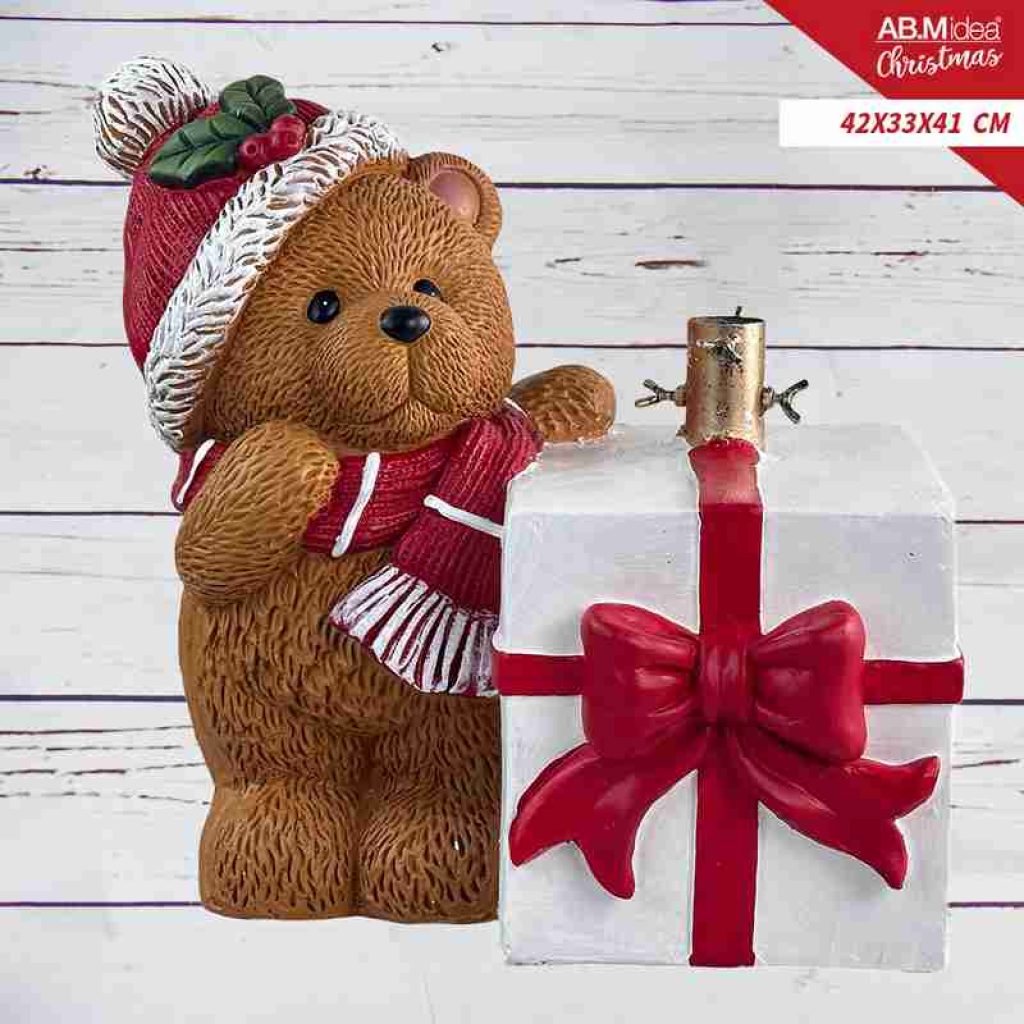 Base albero orsacchiotto con pacco 43x30.5x42