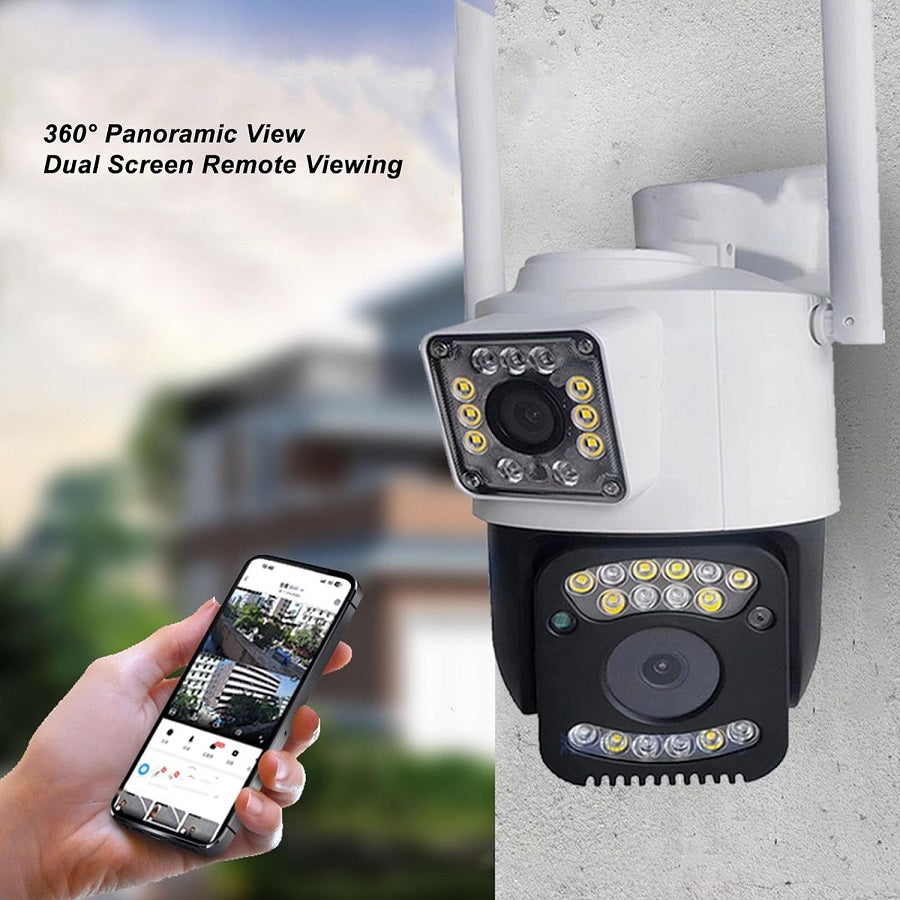 Telecamera videocamera IP WiFi con doppio obiettivo 2MP 1080p