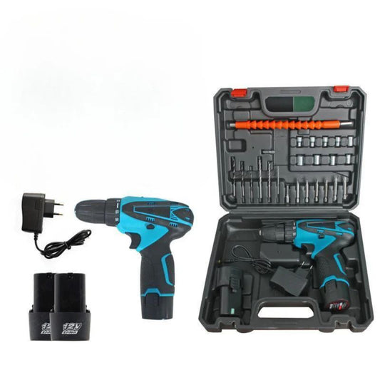 TRAPANO AVVITATORE A DOPPIA BATTERIA LITIO IN VALIGETTA 12V