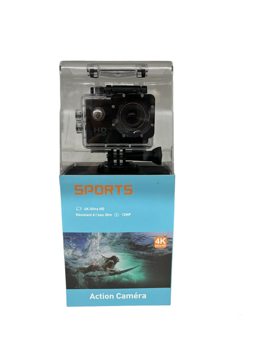 Fotocamera SPORTS 4K Ultra HD 12 MP impermeabile 30 m
