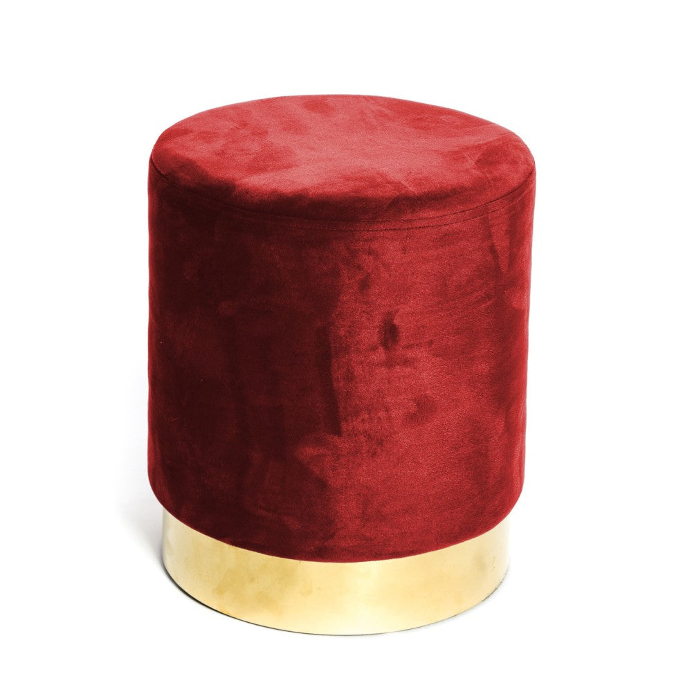 POUF POGGIAPIEDI CILINDRO VELVET IN VELLUTO UNITO