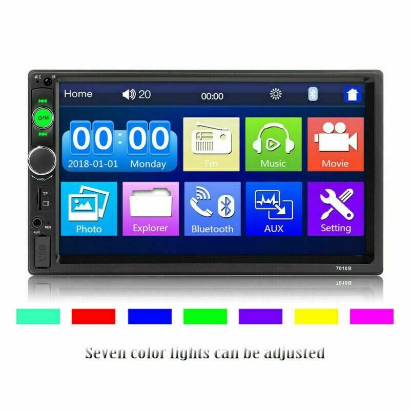 AUTORADIO 2 DIN 7 POLLICI STEREO BLUETOOTH CTC-7010 RADIO FM LETTORE TOUCHSCREEN