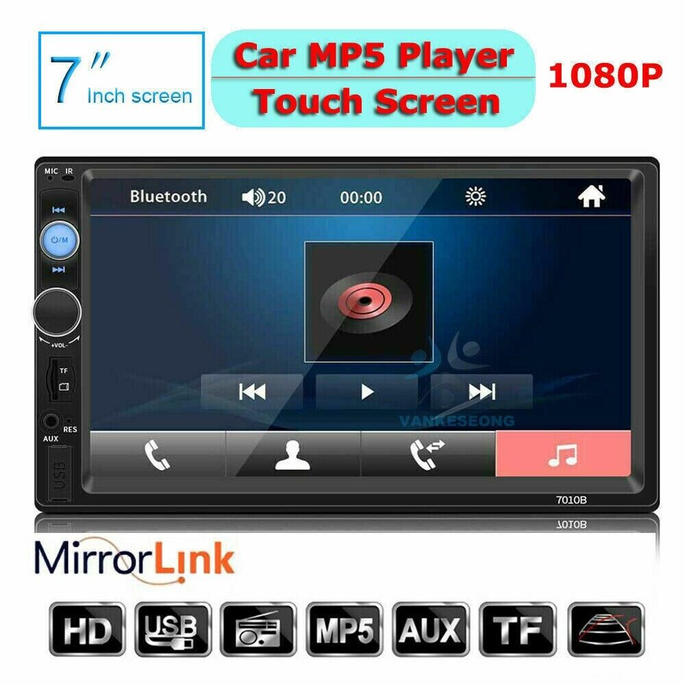 AUTORADIO 2 DIN 7 POLLICI STEREO BLUETOOTH CTC-7010 RADIO FM LETTORE TOUCHSCREEN