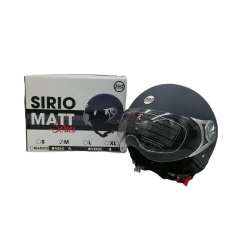 CASCO JET SIRIO MATT OPACO MOTO SCOOTER OMOLOGATO VISIERA REMOVIBILE UOMO/DONNA