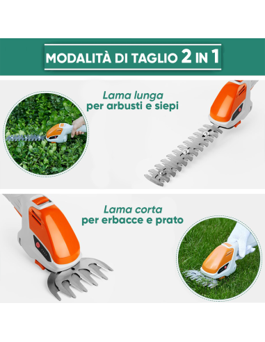 Tagliasiepi Elettrica Batteria 12V Forbice per Potatura Senza Fili Ricaricabile